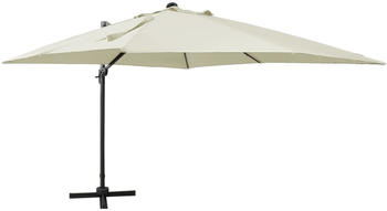 vidaXL Cantilever Umbrella with LED Lights 300 cm sand