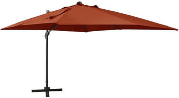 vidaXL Cantilever Umbrella with LED Lights 300 cm terracotta