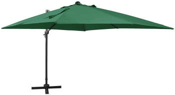 vidaXL Cantilever Umbrella with LED Lights 300 cm green
