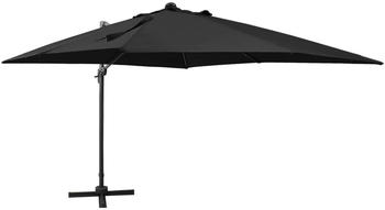 vidaXL Cantilever Umbrella with LED Lights 300 cm black