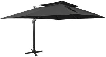vidaXL Ampelschirm mit L&uuml;ftung schwarz 400x300cm (312377)