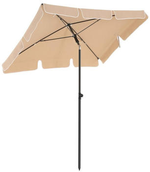 Songmics Sonnenschirm 180 x 125 cm taupe