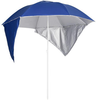 vidaXL Parasol with side sheets 215 cm blue