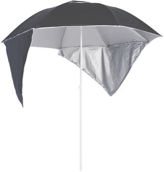 vidaXL Parasol with side sheets 215 cm anthracite