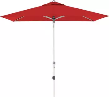 Doppler Expert Balkonschirm 220x140cm HV und neigbar silber/rot