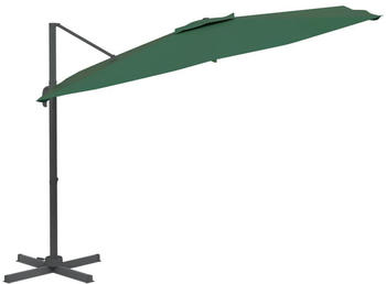 vidaXL Cantilever Parasol 400x300 cm green