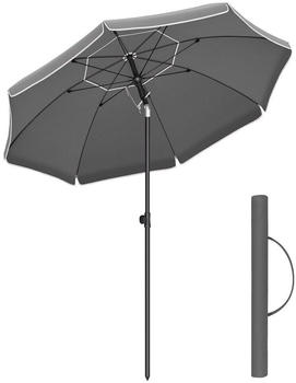 Songmics Sonnenschirm für Strand Ø200cm grau (GPU065G01)