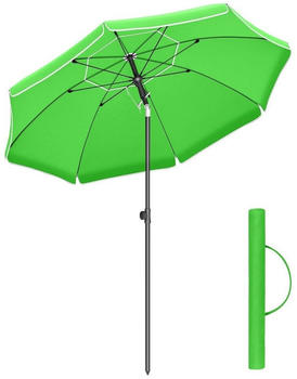 Songmics Sonnenschirm für Strand Ø200cm grün (GPU65GNV1)