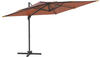 vidaXL Cantilever Umbrella with Aluminium Pole 400x300cm (319926) terrakotta