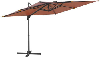 vidaXL Cantilever Umbrella with Aluminium Pole 400x300cm (319926) terrakotta