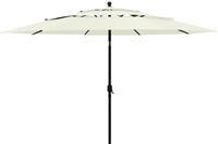 vidaXL Sonnenschirm mit Aluminium-Mast 3-lagig Sandfarbe 3,5 m
