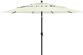 vidaXL Sonnenschirm mit Aluminium-Mast 3-lagig 3,5m Sandfarben