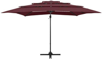 vidaXL Sonnenschirm mit Aluminium-Mast 4-lagig 250x250cm