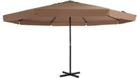 vidaXL Sonnenschirm mit Aluminium-Mast 500 cm Taupe