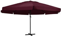 vidaXL Sonnenschirm mit Aluminium-Mast 600 cm Bordeauxrot