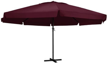 vidaXL Sonnenschirm mit Aluminium-Mast 600cm Bordeauxrot