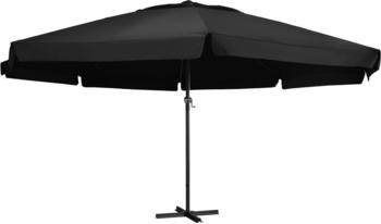 vidaXL Sonnenschirm mit Aluminium-Mast 600cm Schwarz