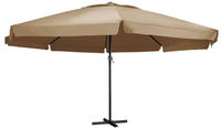 vidaXL Sonnenschirm mit Aluminium-Mast 600 cm Taupe