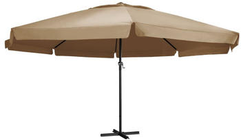 vidaXL Sonnenschirm mit Aluminium-Mast 600cm Taupe