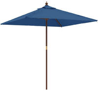 vidaXL Sonnenschirm mit Holzmast Azurblau 198x198x231 cm
