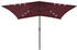 vidaXL Sonnenschirm mit LEDs und Stahl-Mast 2x3m