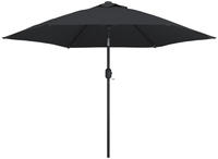vidaXL Sonnenschirm mit Metall-Mast 300 cm Schwarz