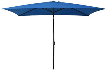 vidaXL Sonnenschirm mit Metall-Mast 300x200cm Azurblau