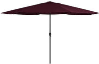 vidaXL Sonnenschirm mit Metall-Mast 390 cm Bordeauxrot