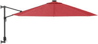 vidaXL Wand-Sonnenschirm Knallrot 290 cm