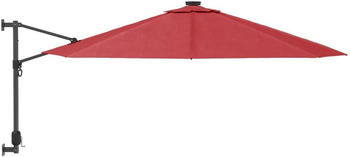 vidaXL Wand-Sonnenschirm 290cm Knallrot