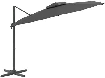vidaXL Ampelschirm mit Doppeldach 300x300cm Anthrazit