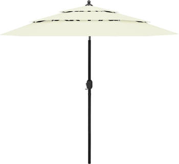 vidaXL Sonnenschirm mit Aluminium-Mast 3-lagig 2,5m