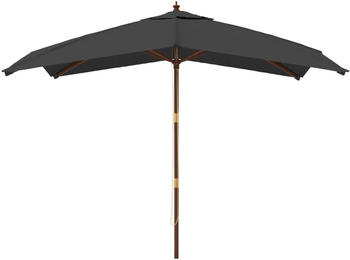 vidaXL Sonnenschirm mit Holzmast 300x300x273cm Anthrazit