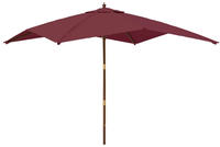 vidaXL Sonnenschirm mit Holzmast Bordeauxrot 300x300x273 cm