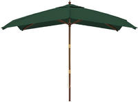 vidaXL Sonnenschirm mit Holzmast Gr&uuml;n 300x300x273 cm