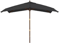 vidaXL Sonnenschirm mit Holzmast Schwarz 300x300x273 cm