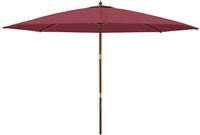 Sonnenschirm Mit Holzmast Bordeauxrot 400x273 Cm - Vidaxl
