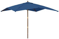 Sonnenschirm Mit Holzmast Azurblau 300x300x273 Cm - Vidaxl
