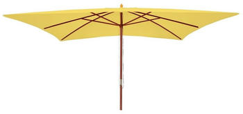 MCW Lissabon Gartenschirm 3x4m Polyester/Holz 6kg gelb (88865)