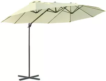 Outsunny Doppelschirm mit Kurbel 460x270x250cm (84D-085BG)