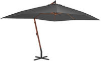 vidaXL Ampelschirm mit Holz-Mast 400x300 cm Anthrazit