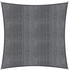 dark grey: Lumaland Square rope shade sail 3 x 3 m HDPE UV-resistant