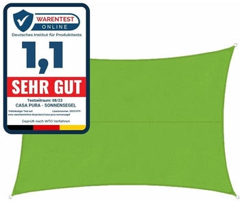 Casa Pura Rectangular shade sail 5 x 7 m water-repellent Light green