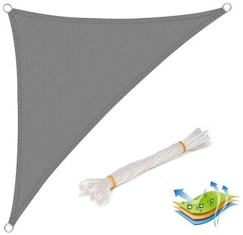 Woltu Triangular shade sail HDPE 4 x 4 x 4 m Gray