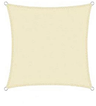 Woltu Square shade sail HDPE 3.6 x 3.6 m Cream