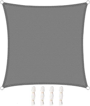 Woltu Square shade sail HDPE 3.6 x 3.6 m Gray