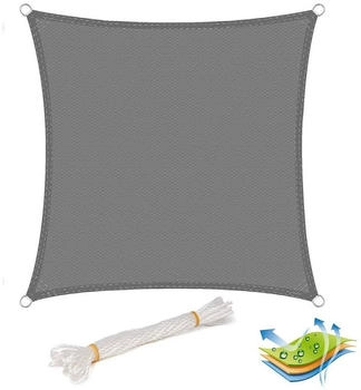 Woltu Square shade sail HDPE 5 x 5 m Gray