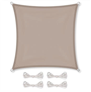CelinaSun Sonnensegel PES UPF Quadrat 5,6x5,6 taupe