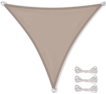 CelinaSun Sonnensegel PES UPF Dreieck 5,6x5,6x5,6 taupe