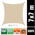Amanka UV Sonnensegel Wasserdurchlässig 7x7 Viereckig beige